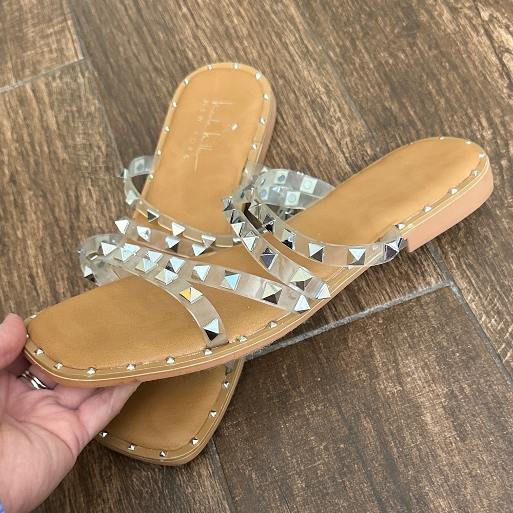 Clear Studded Sandals - Picture 2 of 3